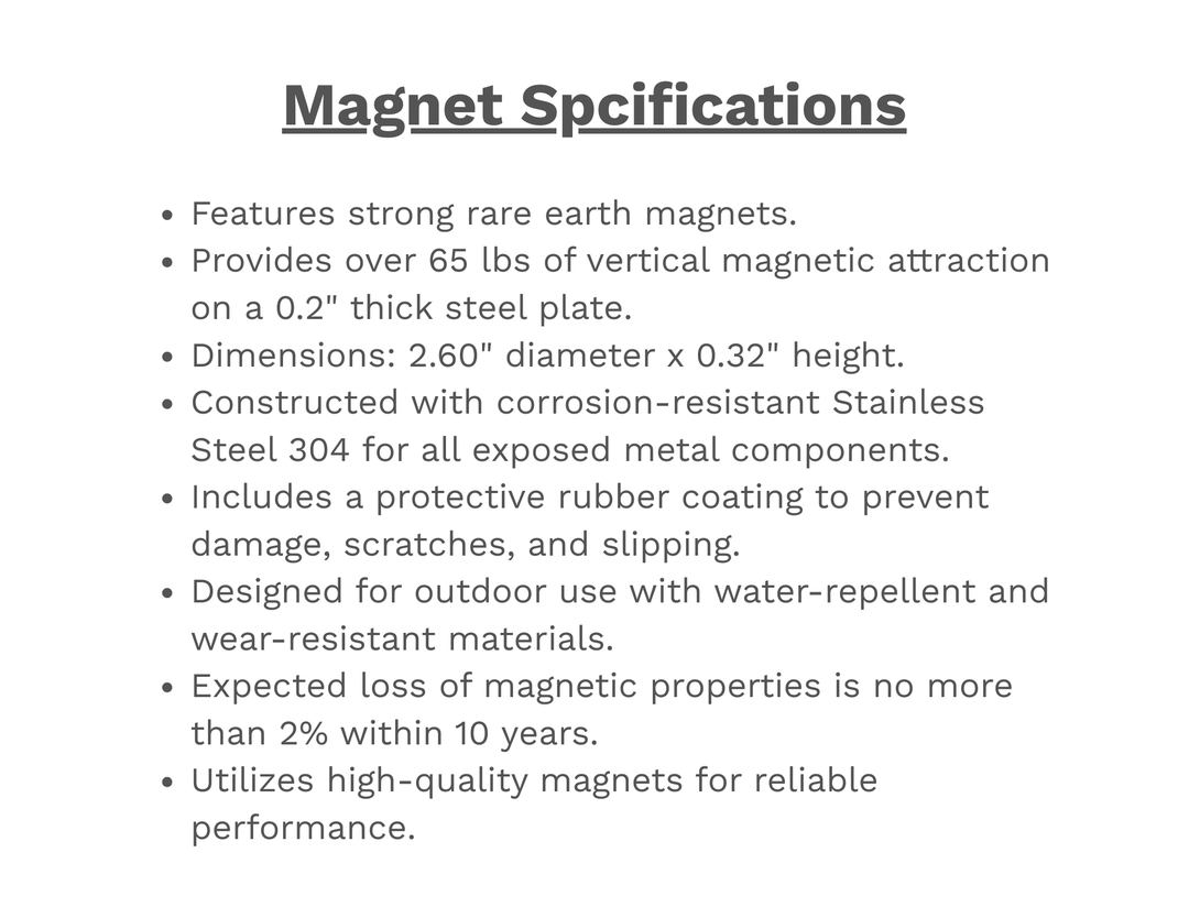 Magnetic Attachment Plate - White w/ Black Magnet